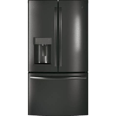 black cabinet stainless steel front refrigertor|ge refrigerators black stainless steel.